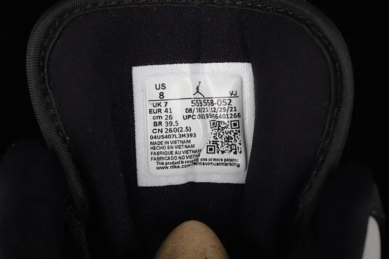 All categories Air Jordan Jordan series basketball shoes Air Jordan 1 Low G version pure original Air Jordan Low "Shadow Toe" AJ1 Joe 1 new black and gray low-top cultural sneakers 553558-052